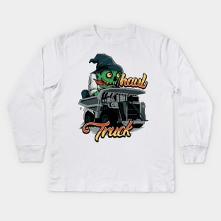 Monster Haul Truck Kids Long Sleeve T-Shirt